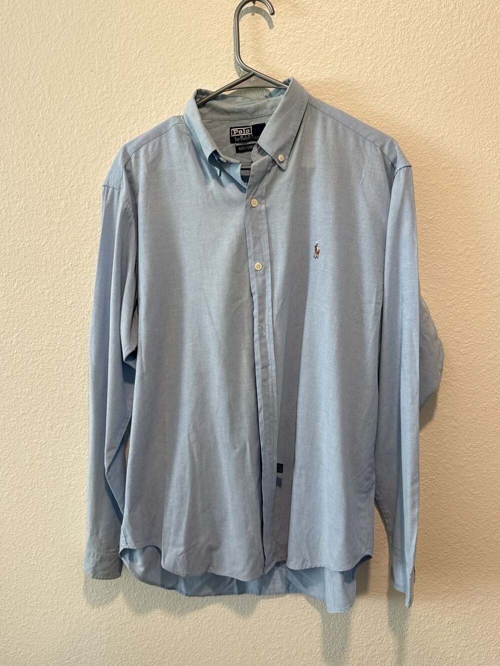 Polo Ralph Lauren Boys Light Blue Button Down Oxford Shirt Size 20
